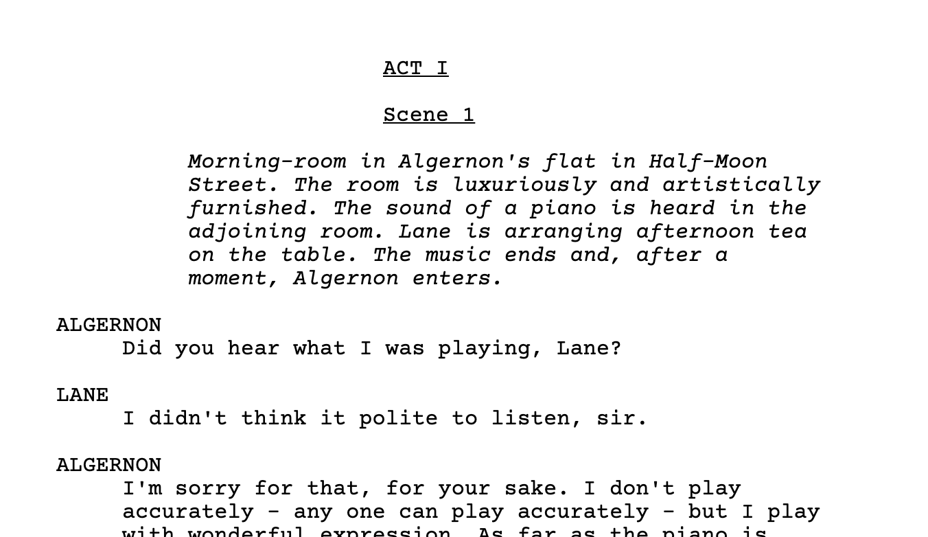 play script