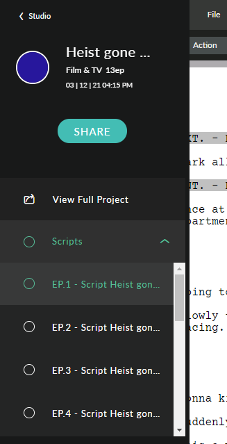 how to center act in celtx script
